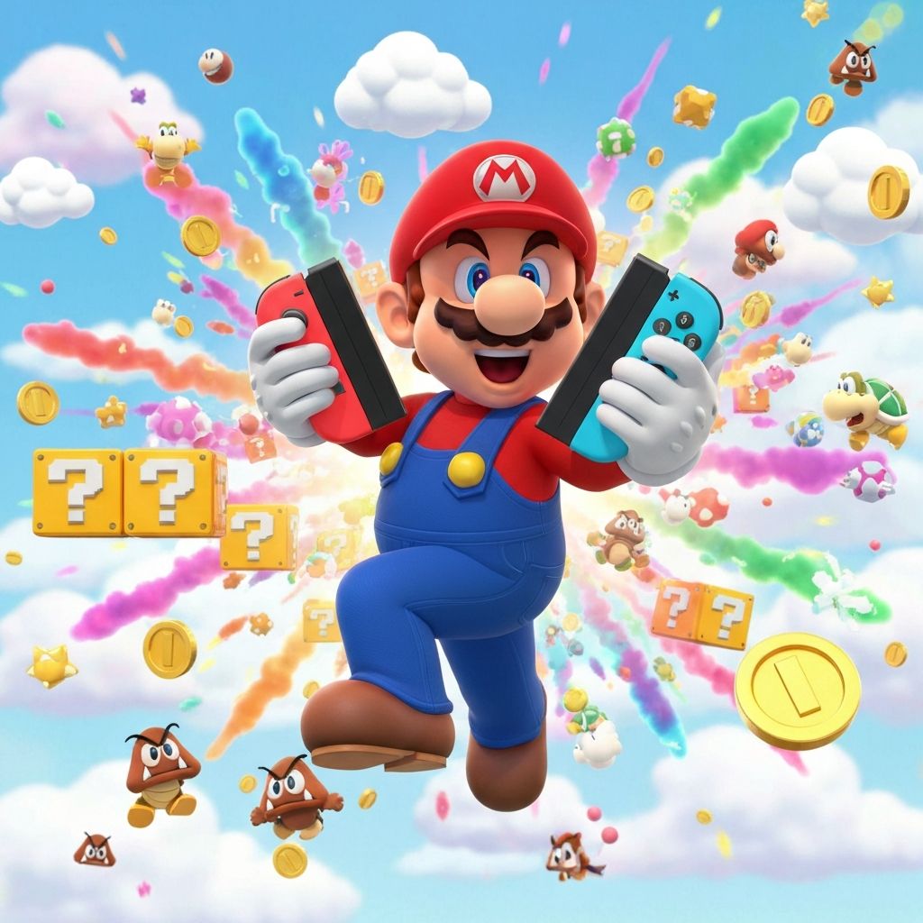 Mario with Nintendo Switch